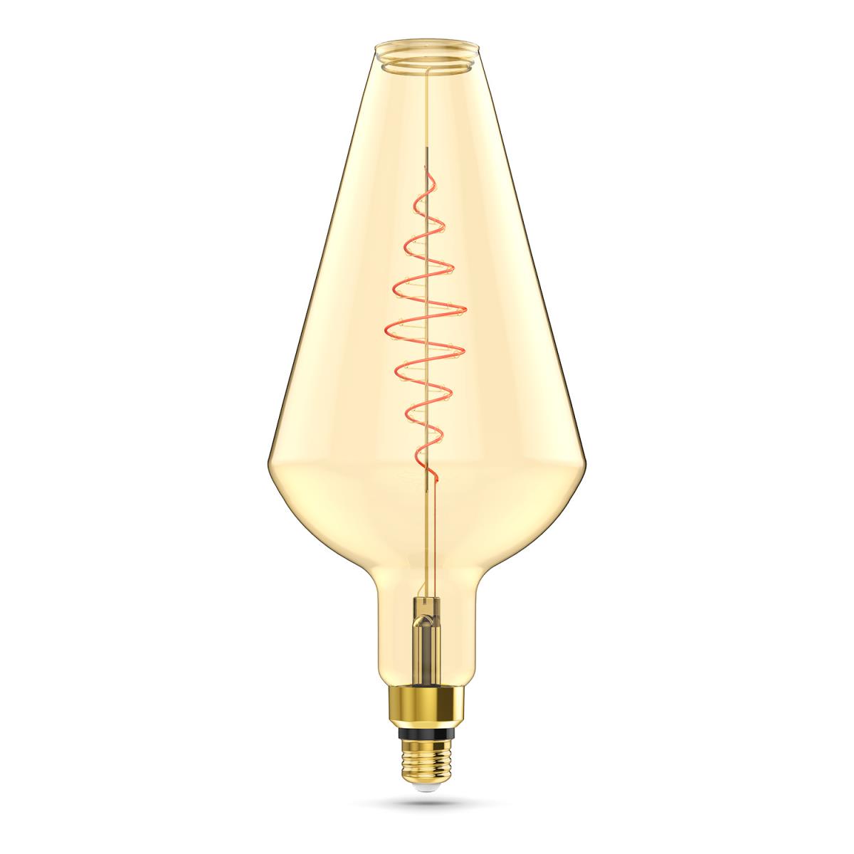 Лампа светодиодная филаментная Gauss E27 8,5W 2000K янтарная 180802105