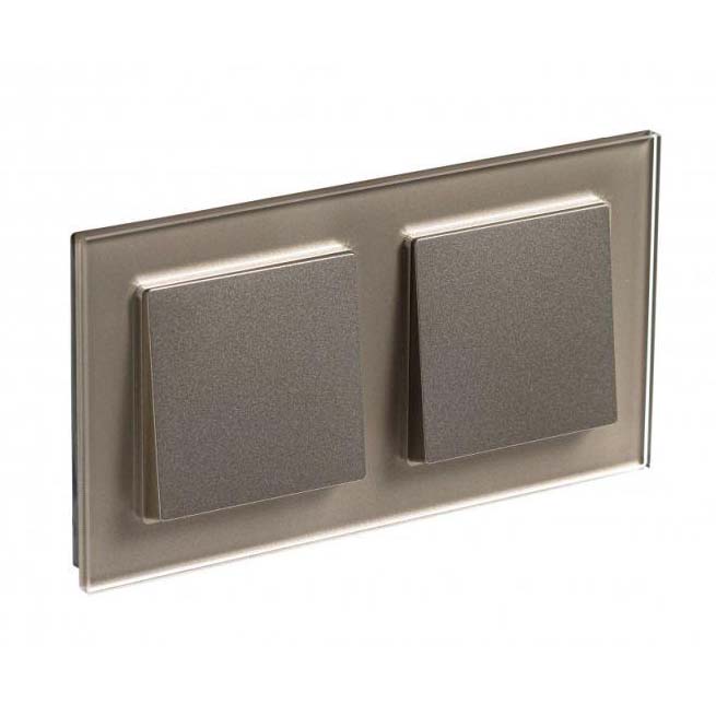 Рамка 2-постовая Systeme Electric AtlasDesign Nature шампань ATN320502