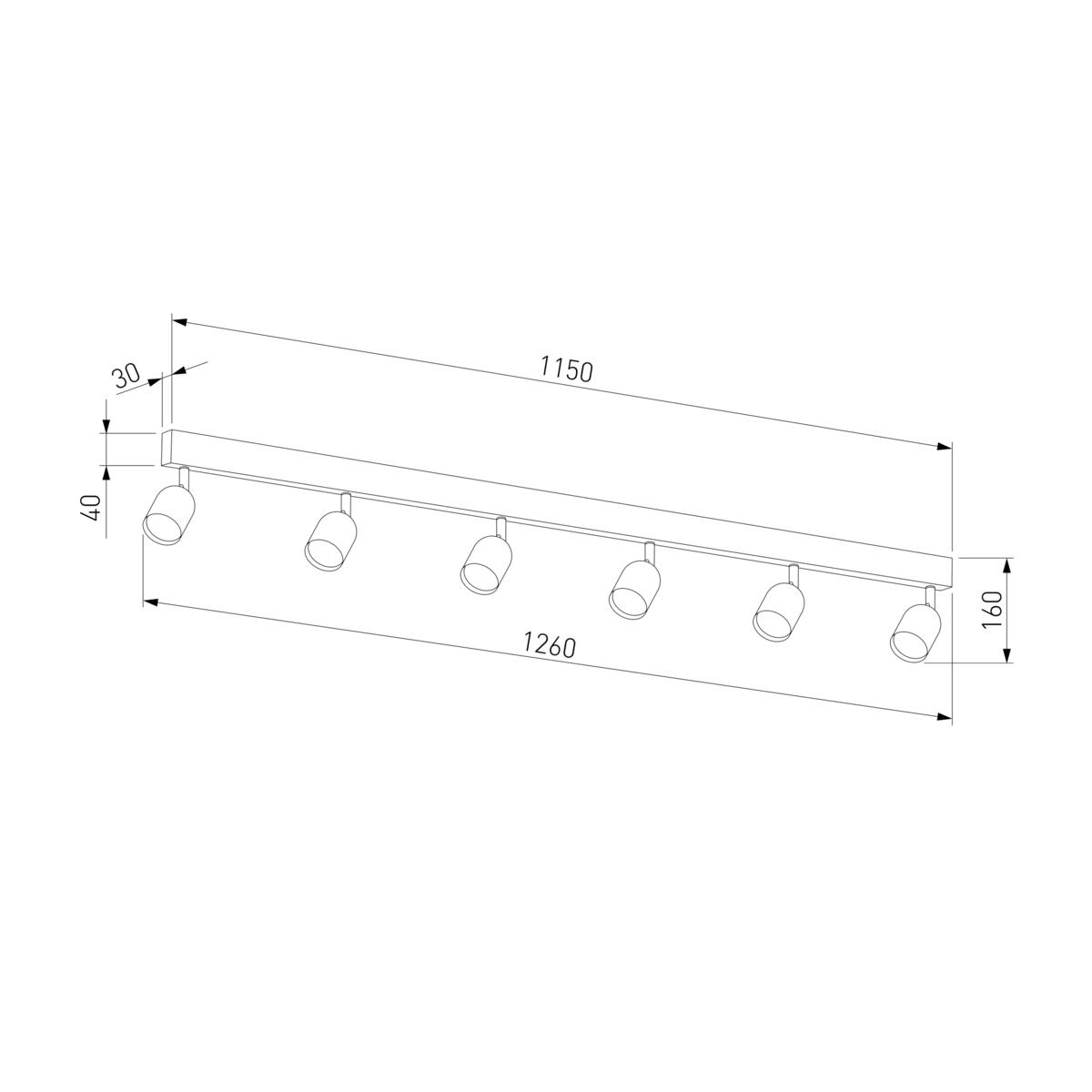 Спот TK Lighting 1022 Top Black Gold 1