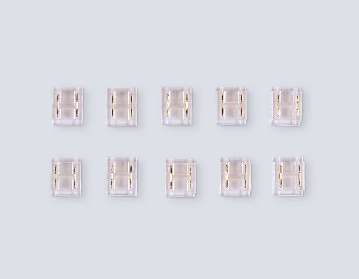 Соединитель прямой  AMBRELLA LIGHT ILLUMINATION COB 12/24V для лент 8/10mm (2 конт.) (10шт. в комплекте) GS6361 3
