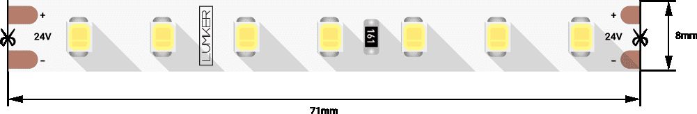 Светодиодная влагозащищенная лента DesignLed 10W/m 98LED/m 2835SMD нейтральный белый 5M 000526 1