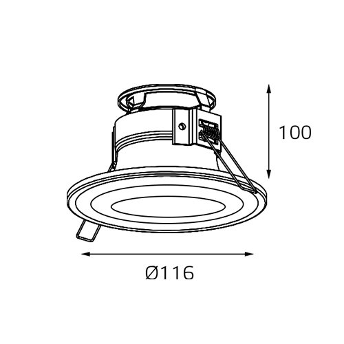 Встраиваемый светильник Italline IT07-7012 black 1