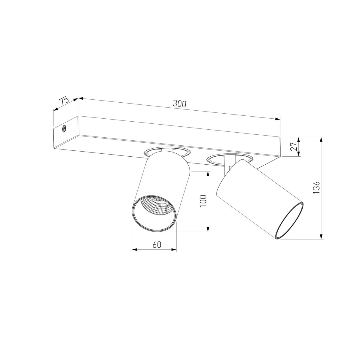 Светодиодный спот Eurosvet Flank 20139/2 Led черный 1