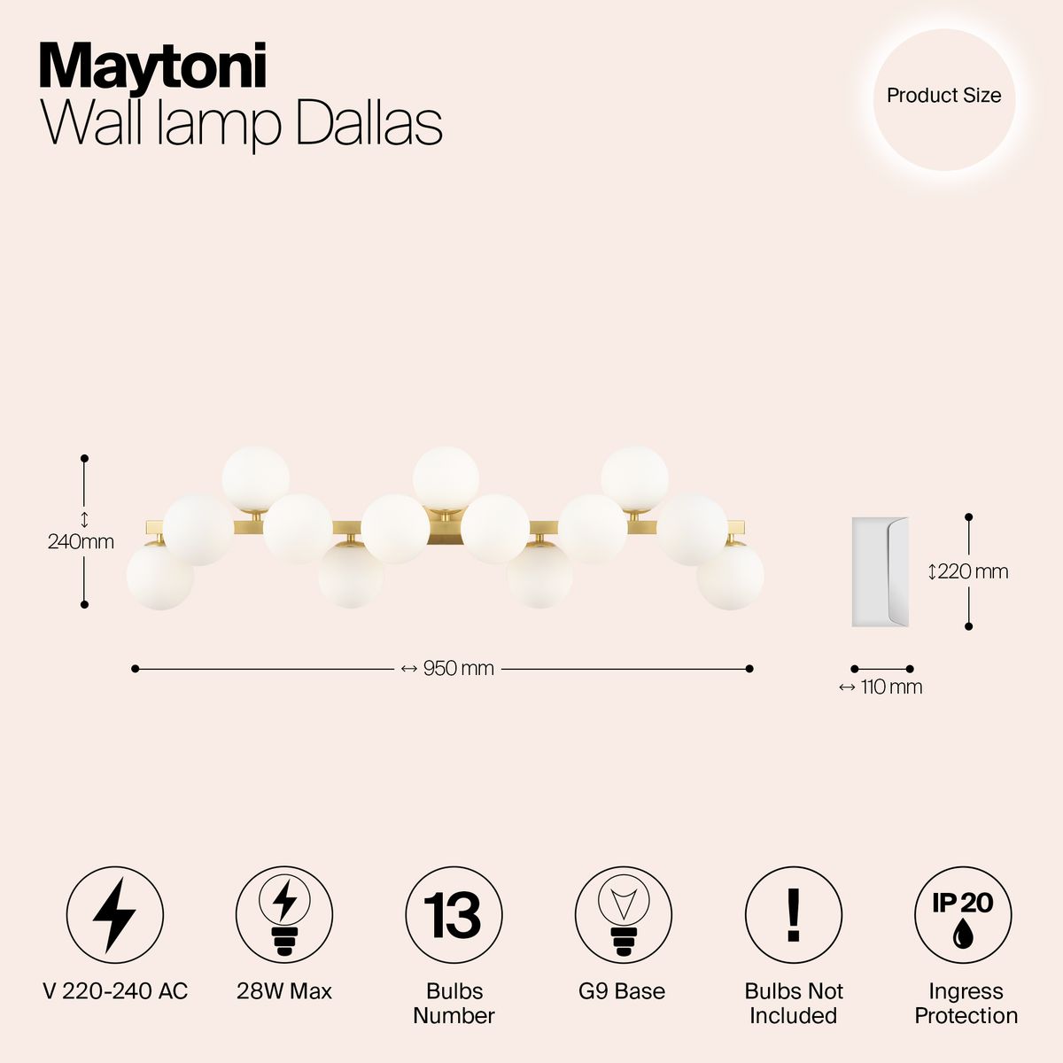 Бра Maytoni Dallas MOD547WL-13BS 1