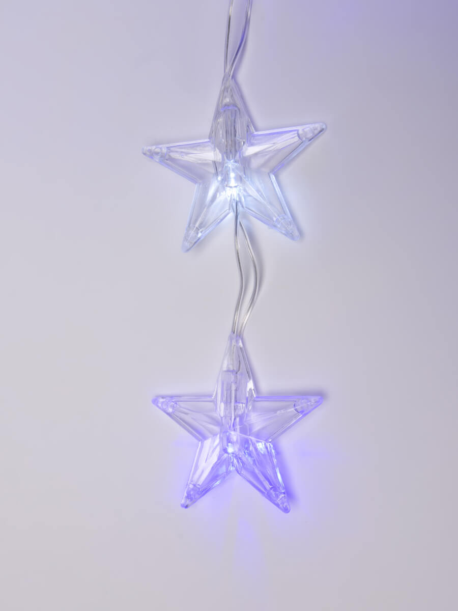 Светодиодная гирлянда Uniel занавес 220V белый ULD-E5505-196/DTK WHITE-BLUE IP20 STARS-1 UL-00001410 2