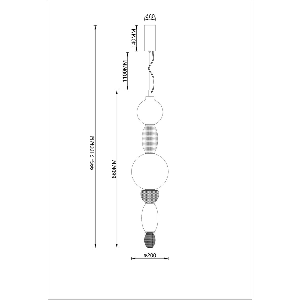 Подвесной светодиодный светильник Divinare Ambra 5016/17 SP-28 1