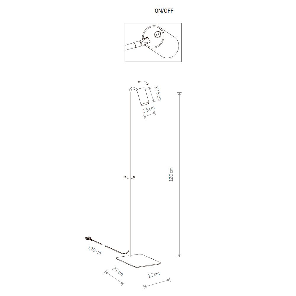 Торшер Nowodvorski Mono 7717 1