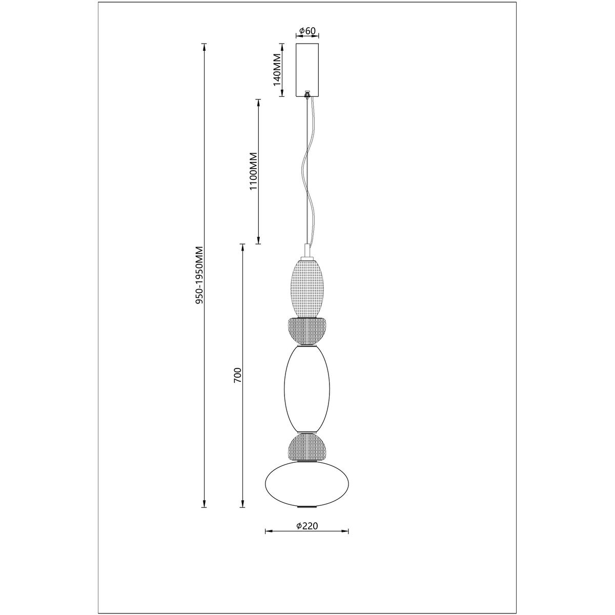 Подвесной светодиодный светильник Divinare Ambra 5016/17 SP-20 1