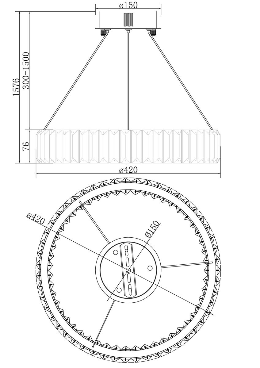 Подвесной светодиодный светильник Freya Tier FR5257PL-L17G 4