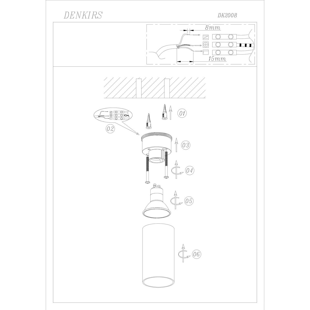 Потолочный светильник Denkirs Ikast DK2008-BK 1