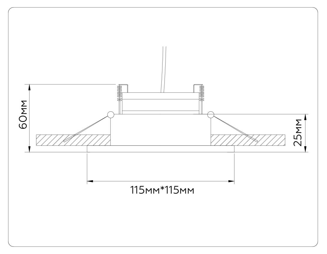 Встраиваемый светильник Ambrella light TECHNO SPOT TN52341 1