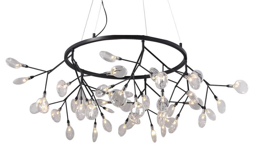 Подвесная светодиодная люстра Crystal Lux Evita SP45 D BLack/Transparent 2