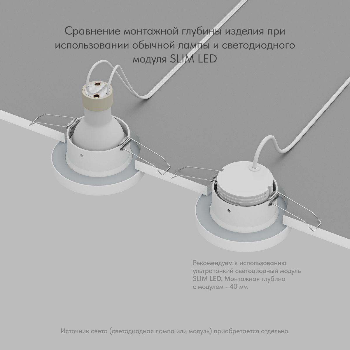 Встраиваемый светильник Denkirs Enkel DK3012-WH 2