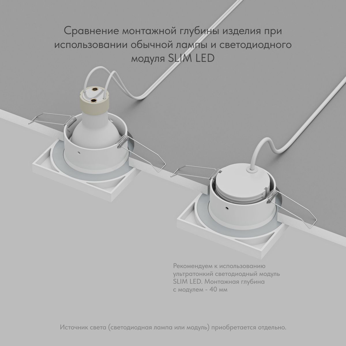 Встраиваемый светильник Denkirs Enkel DK3014-WH 1