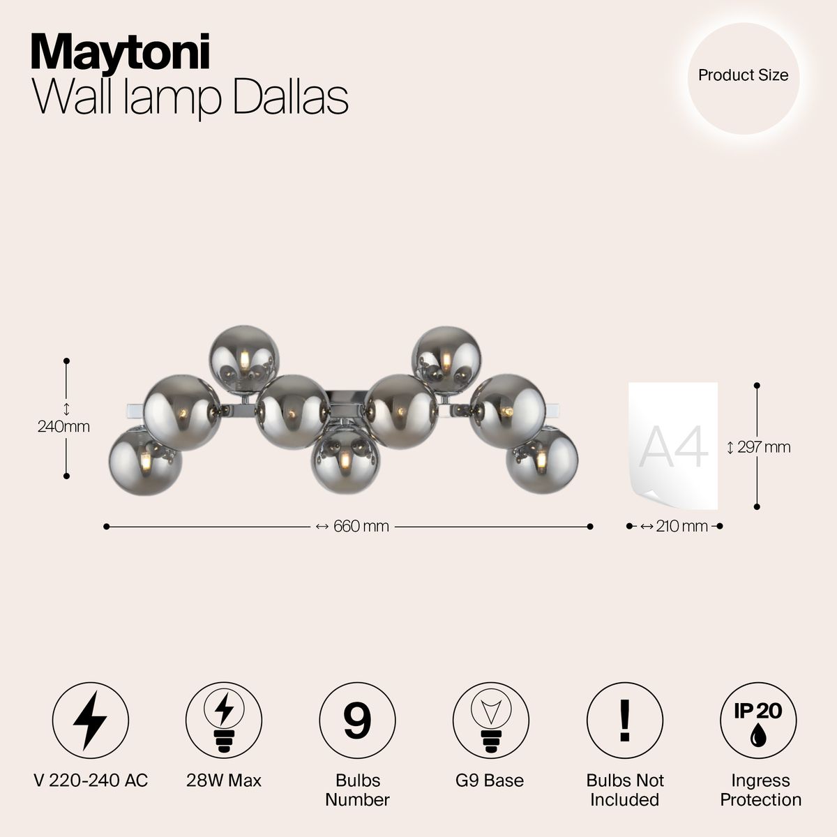 Бра Maytoni Dallas MOD547WL-09CH 1