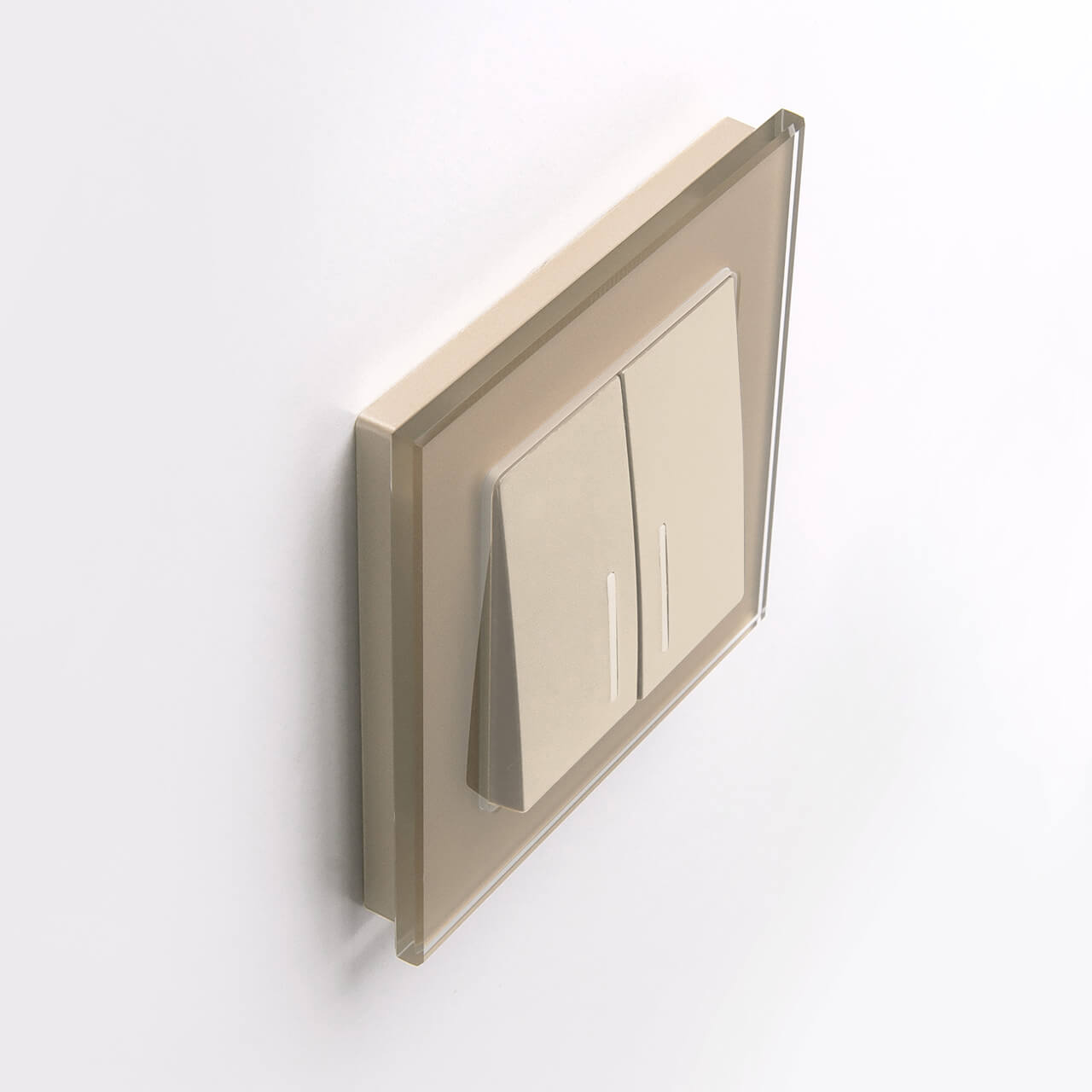 Выключатель двухклавишный с подсветкой Werkel шампань W1120111 4690389157097 1