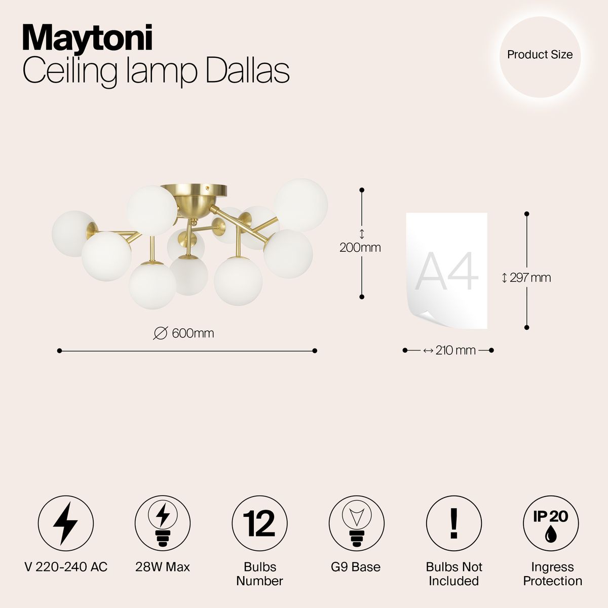 Потолочная люстра Maytoni Dallas MOD545CL-12BS 1