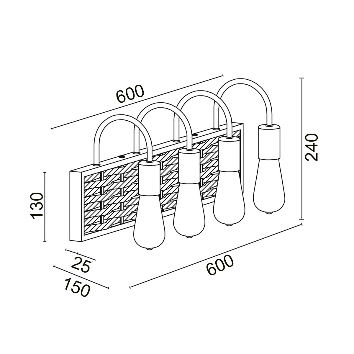 Бра Vele Luce Tower VL6362W04 3