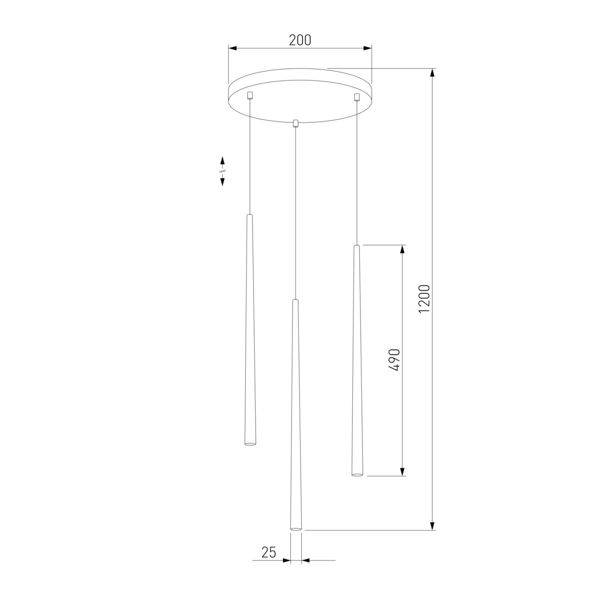 Подвесная люстра TK Lighting 6413 Piano Black 1