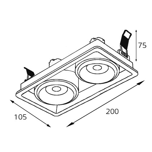 Встраиваемый светильник Italline DE-312 black 1