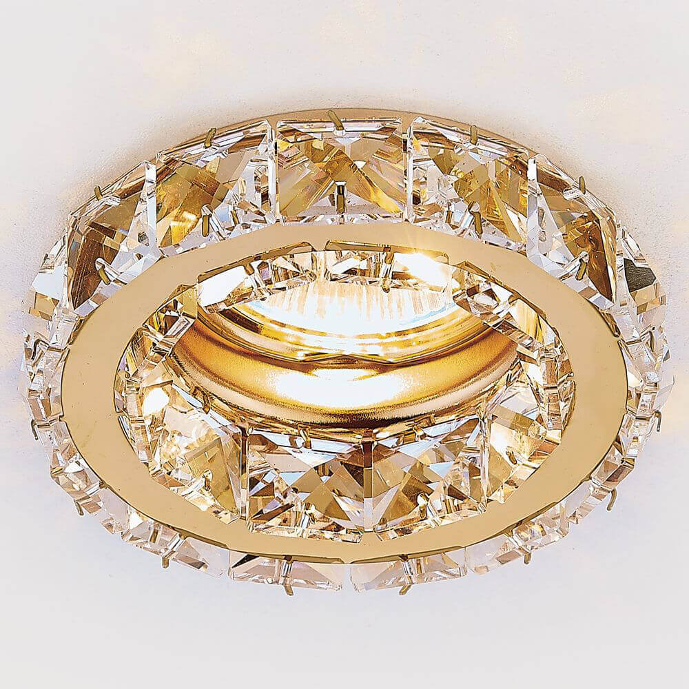 Встраиваемый светильник Ambrella light Crystal K112 CL/G 1