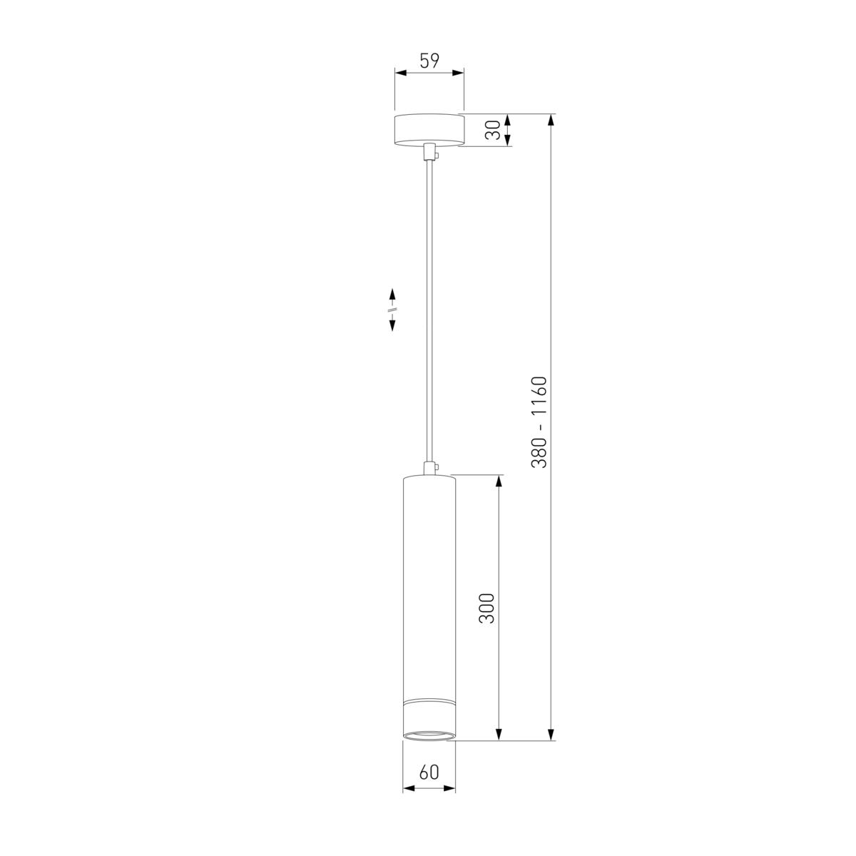 Подвесной светильник Eurosvet DLN107 GU10 золото 1