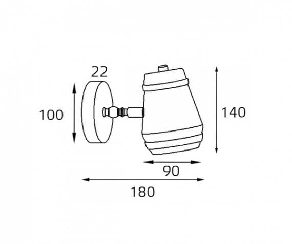 Спот Italline Leo AP 6264 brass 1