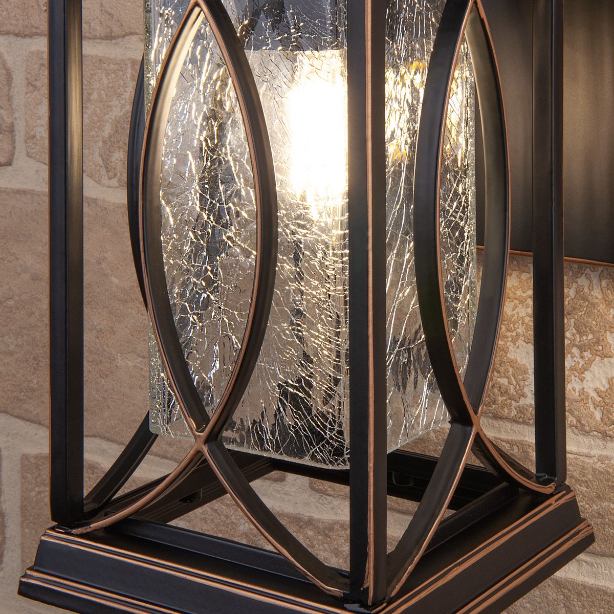 Уличный настенный светильник Elektrostandard Spica D черное золото GL 1026D a048172 3