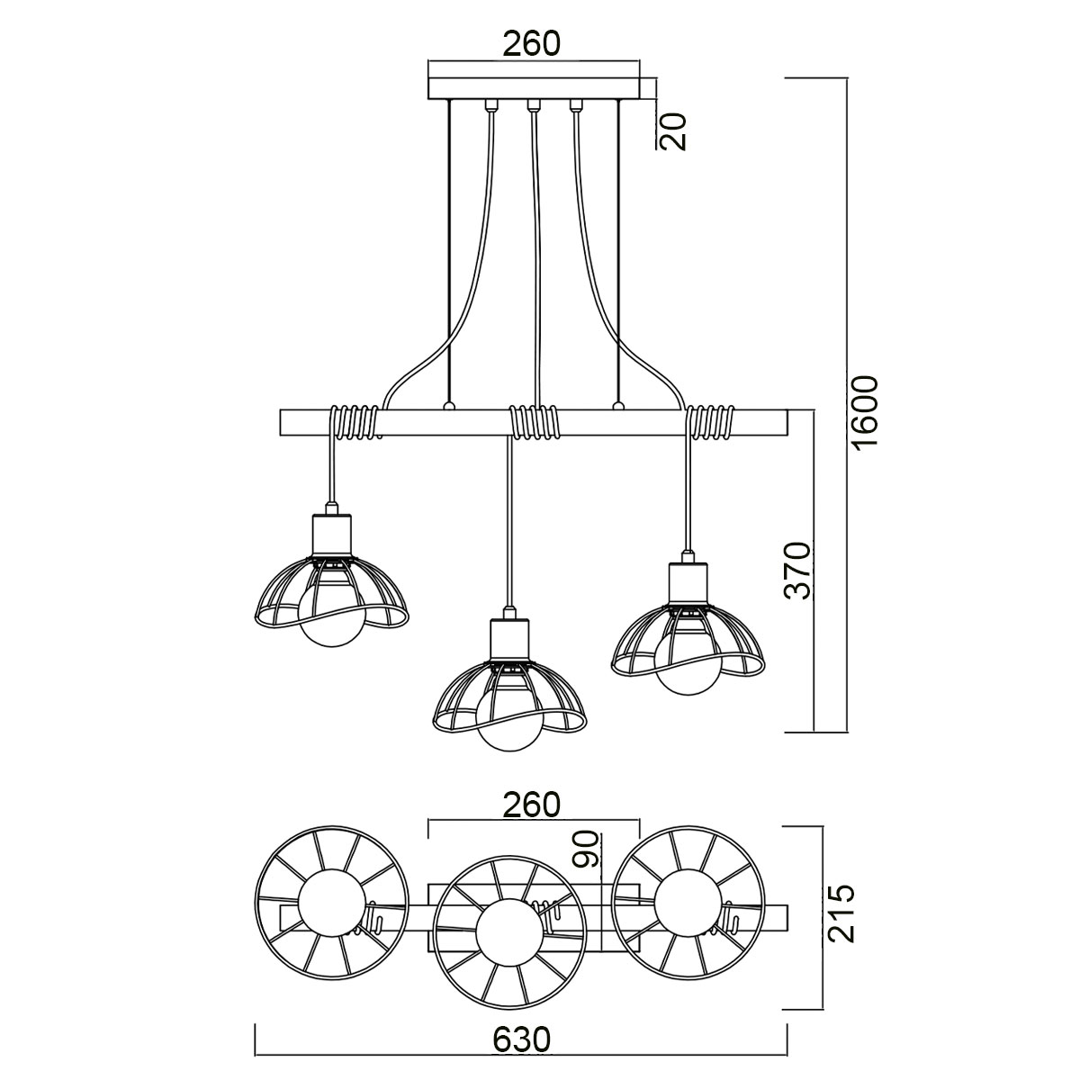 Подвесной светильник Vele Luce Formula VL6482P03 3