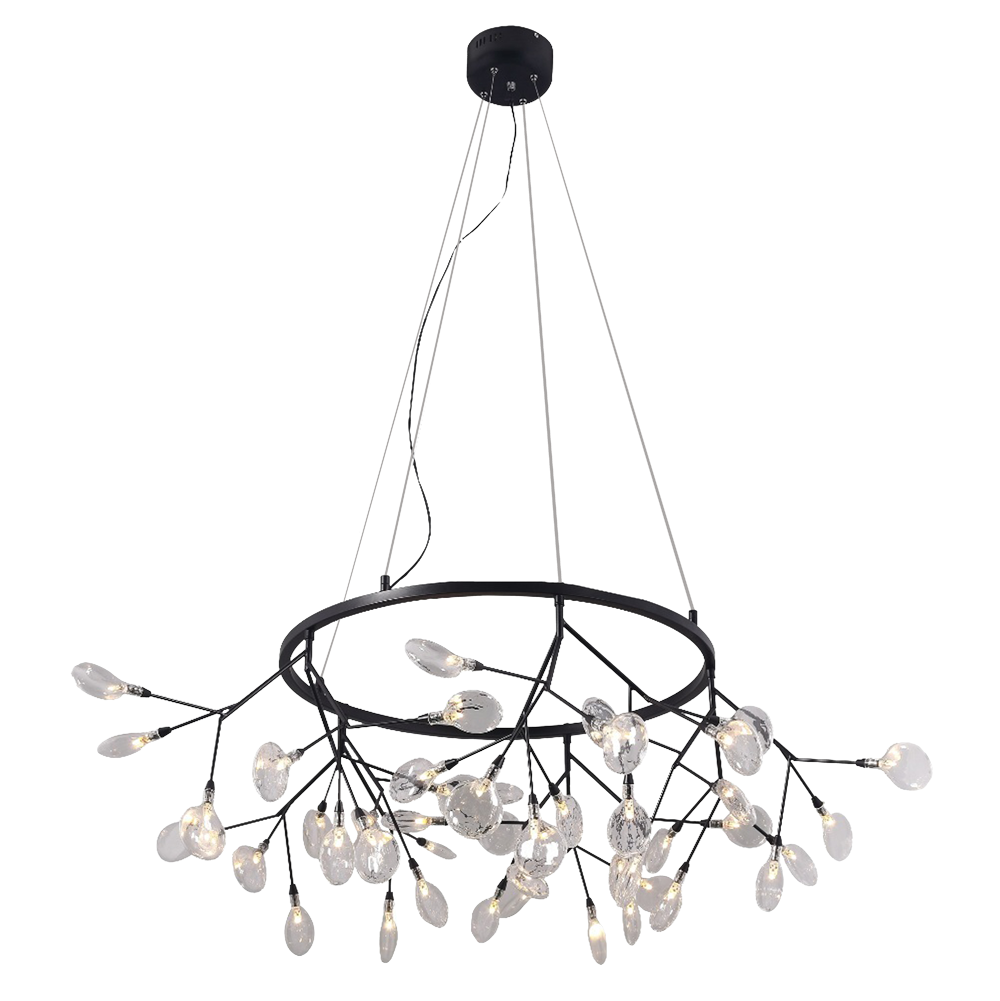 Подвесная светодиодная люстра Crystal Lux Evita SP45 D BLack/Transparent 3