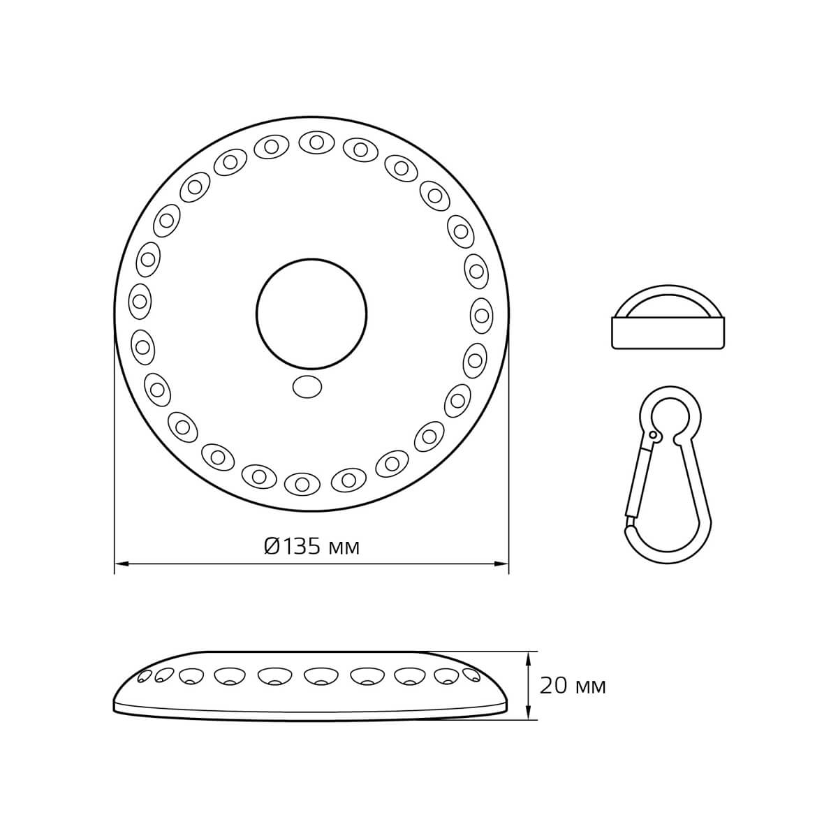 Кемпинговый светодиодный фонарь Gauss от батареек 135х20 300 лм GF003 5