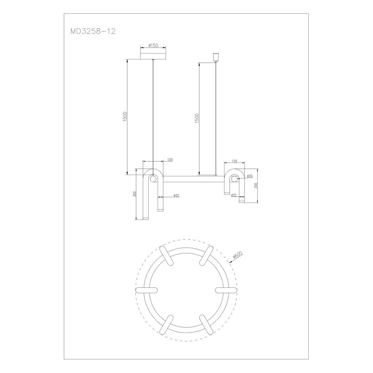 Подвесная светодиодная люстра Arte Lamp Warhol A3258LM-30BK 1