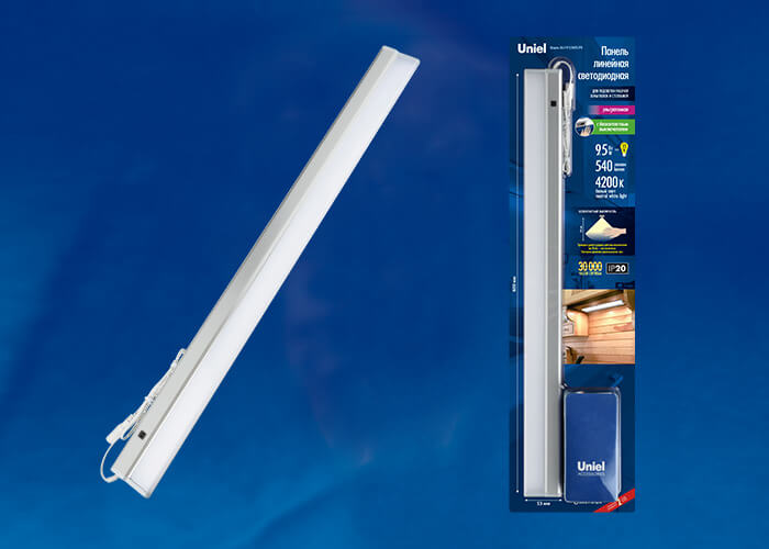 Мебельный светодиодный светильник Uniel ULI-F41-9,5W4200K/Dim Sensor IP20 Silver UL-00002884 1