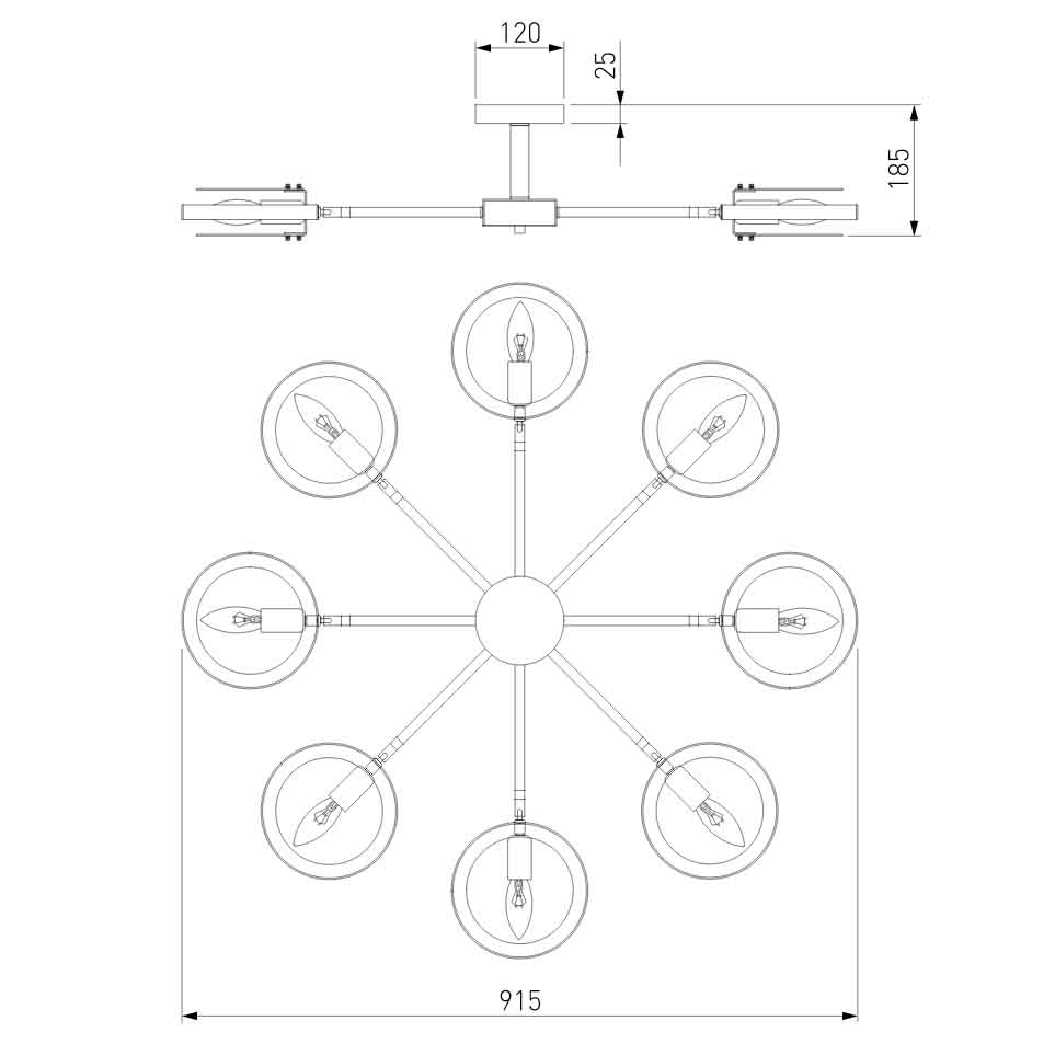 Потолочная люстра Eurosvet Gallo 70121/8 белый 2