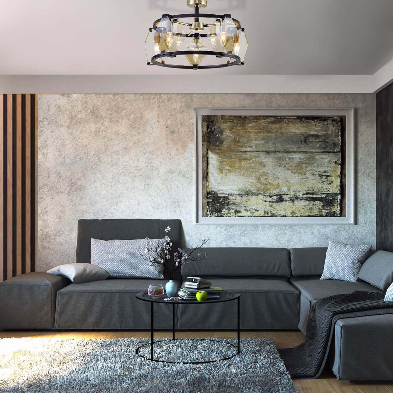 Потолочная люстра Eurosvet Aragon 60126/8 черный Smart 3