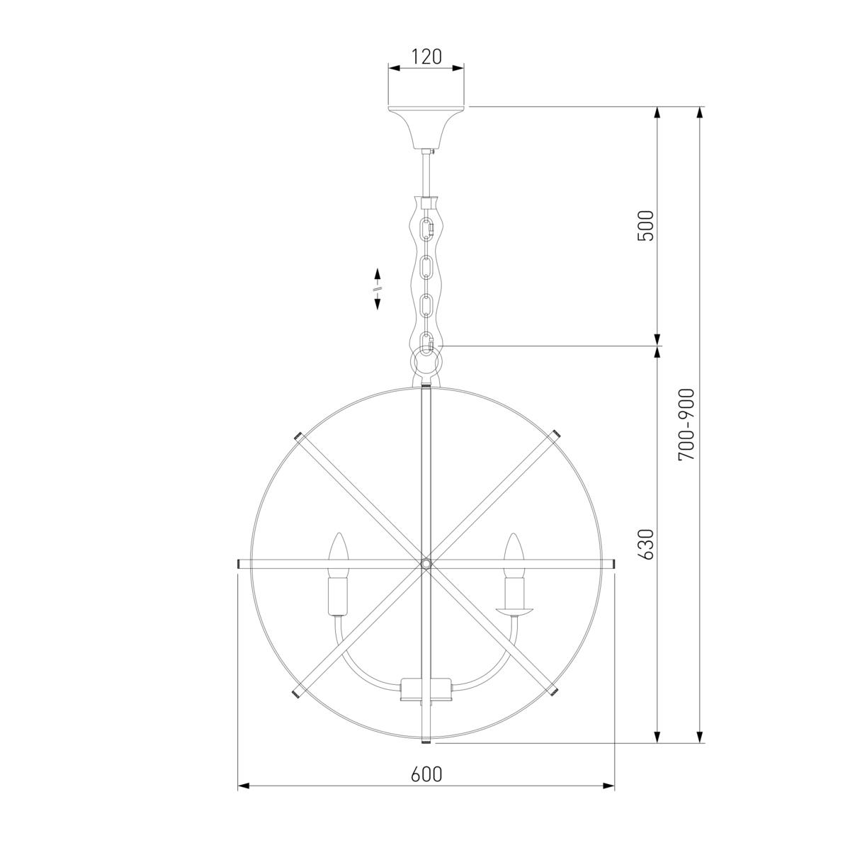 Подвесная люстра Eurosvet Santi 60139/6 золото 1