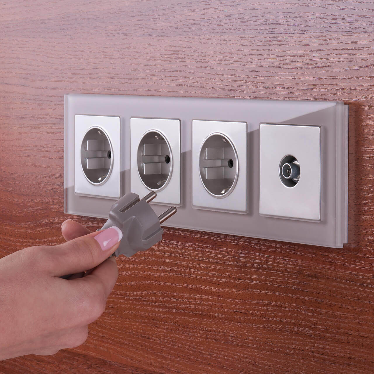 ТВ-розетка оконечная Werkel серебряный W1183006 4690389156533 3