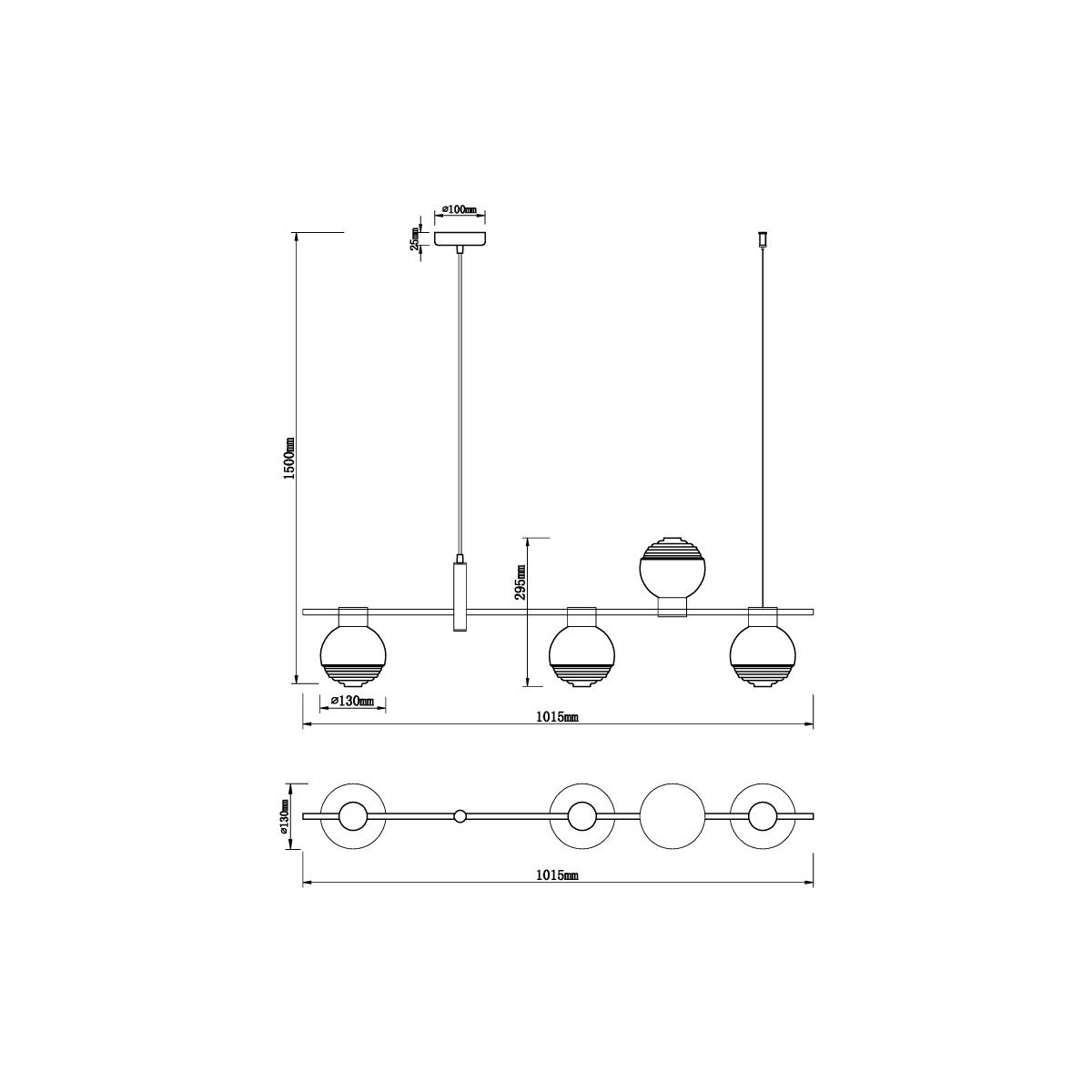 Подвесной светильник Vele Luce Capriccio VL5882P04 4