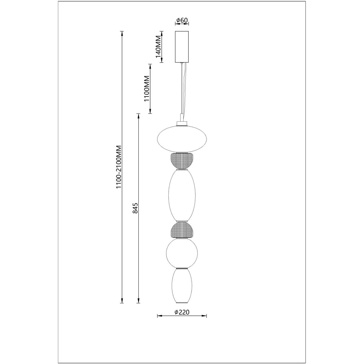 Подвесной светодиодный светильник Divinare Ambra 5016/17 SP-36 1