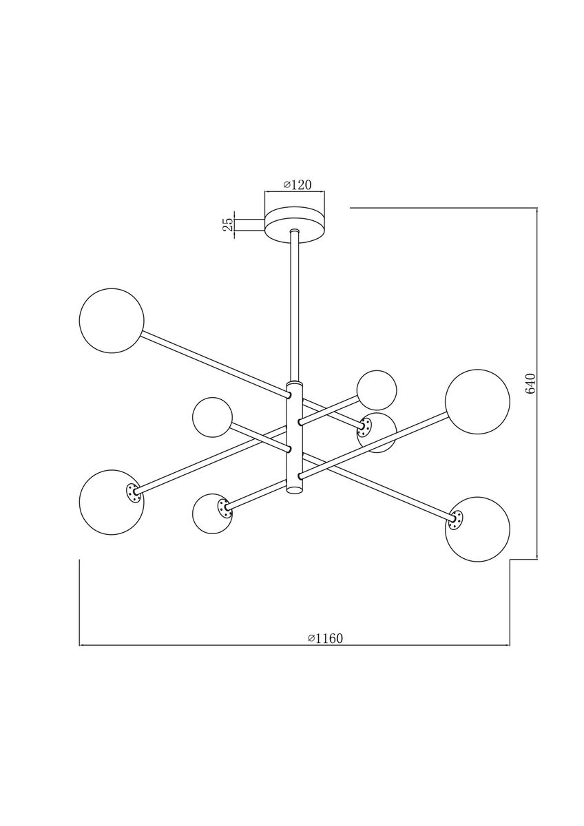 Подвесная люстра Freya Sphirity FR5376CL-08B 1