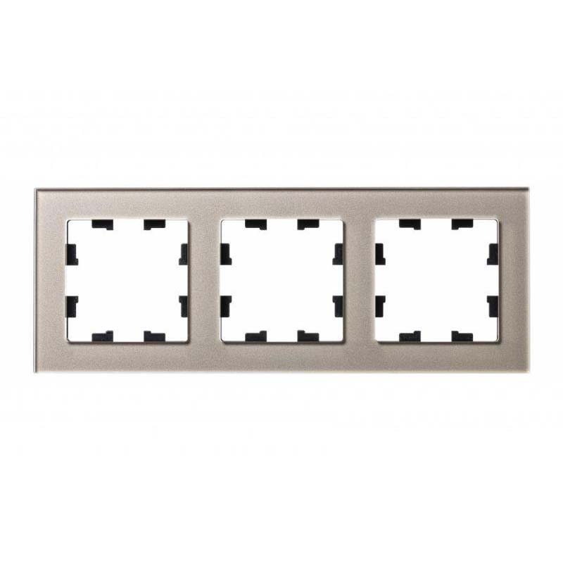Рамка 3-постовая Systeme Electric AtlasDesign Nature шампань ATN320503