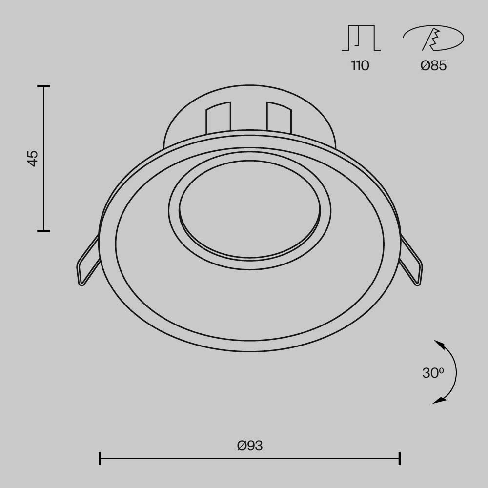 Встраиваемый светильник Maytoni Dot DL028-2-01W 4