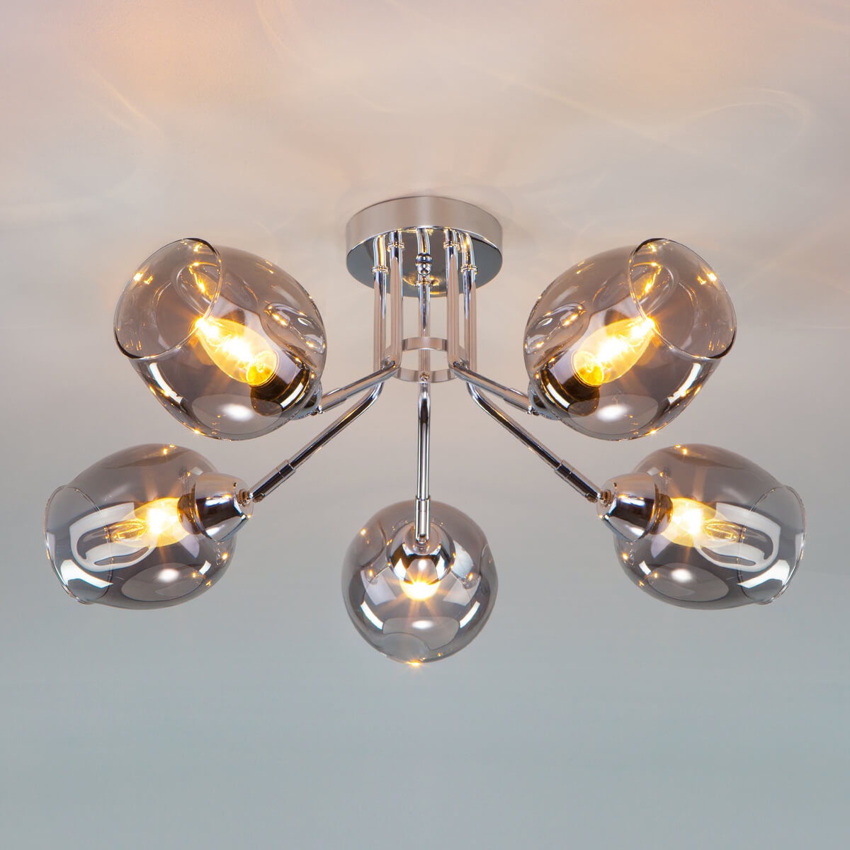 Потолочная люстра Eurosvet Marci 30164/5 хром 3