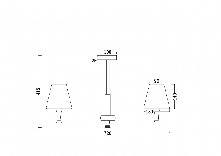 Потолочная люстра Freya Perfetto FR5098PL-05BBS 1