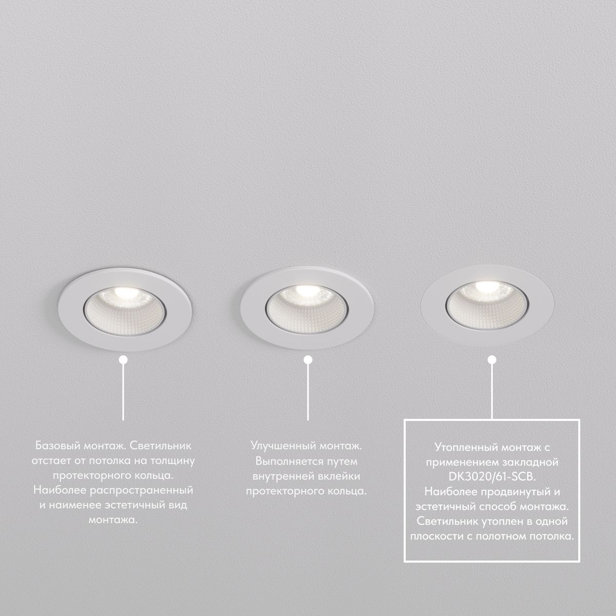 Встраиваемый светильник Denkirs Rodvig DK3061-WH 2