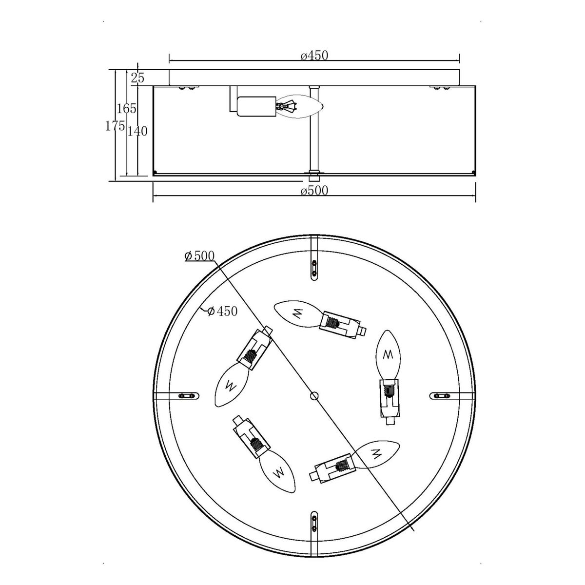 Потолочный светильник Maytoni Ripple MOD096CL-05CH 1