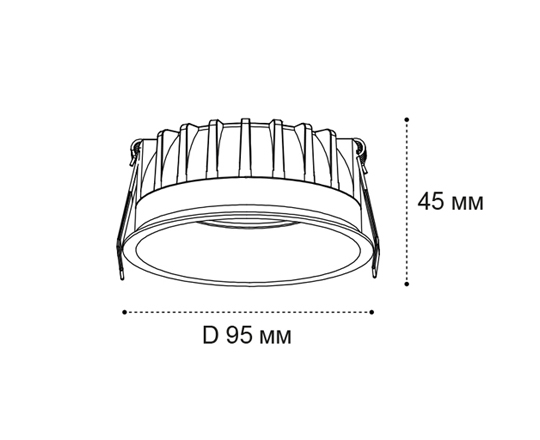 Встраиваемый светодиодный светильник Italline IT08-8032 black 4000K изображение 2 Встраиваемый светодиодный светильник Italline IT08-8032 black 4000K Фото № 2