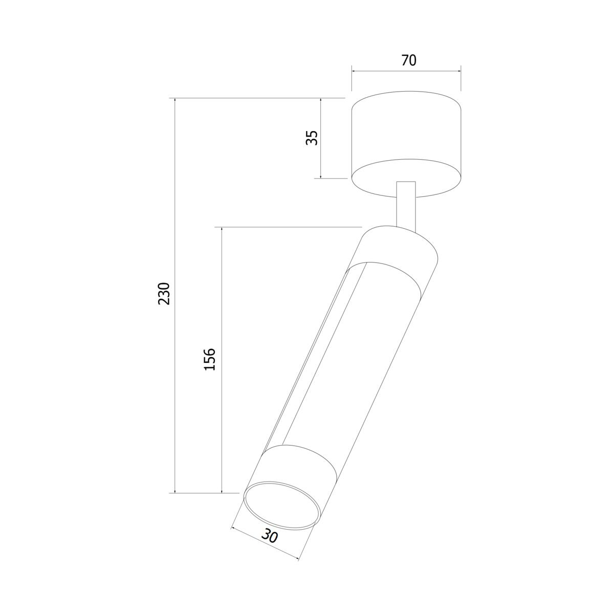 Светодиодный спот Eurosvet Strong 20084/1 LED черный/золото 1