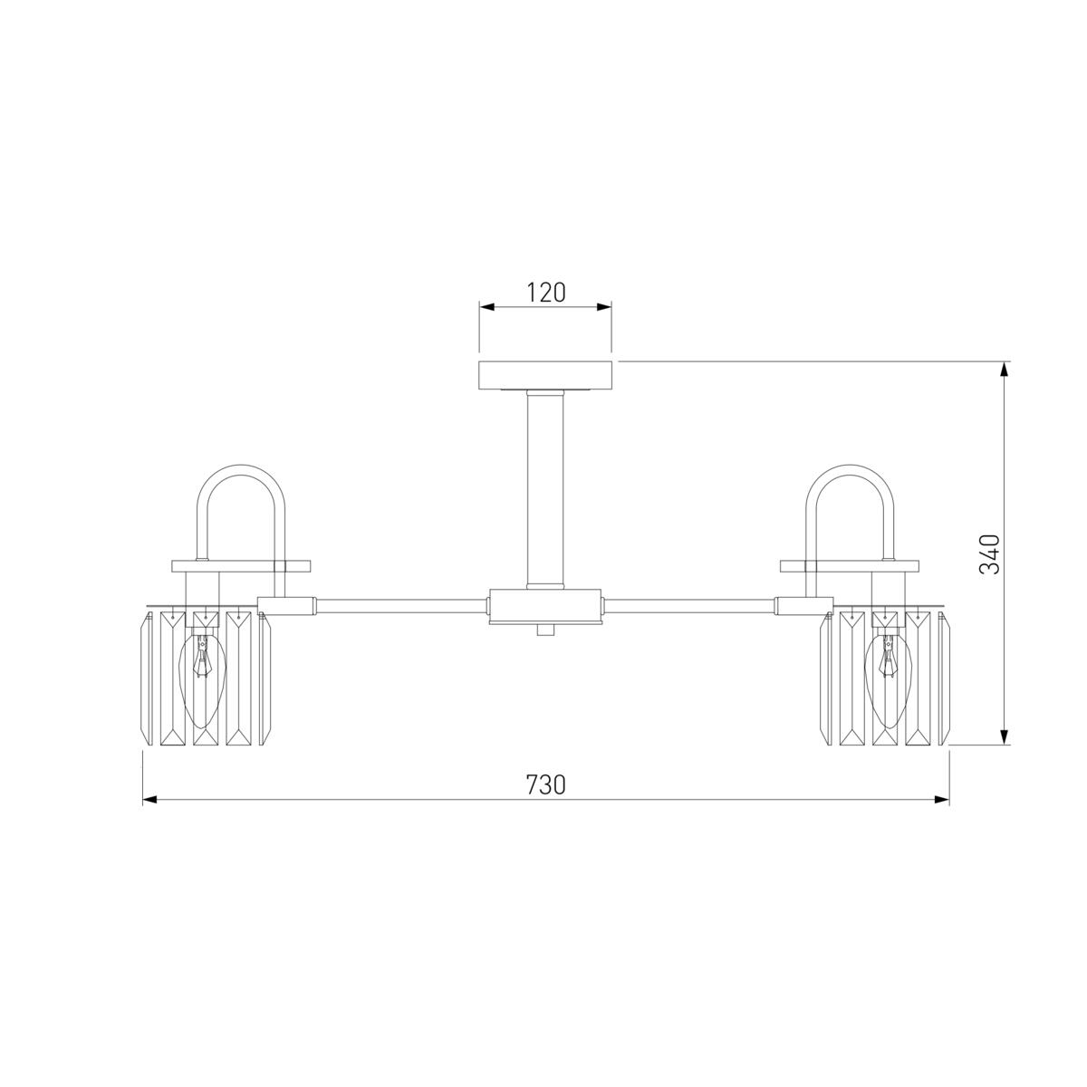Потолочная люстра Eurosvet Tenia 70090/8 графит 1