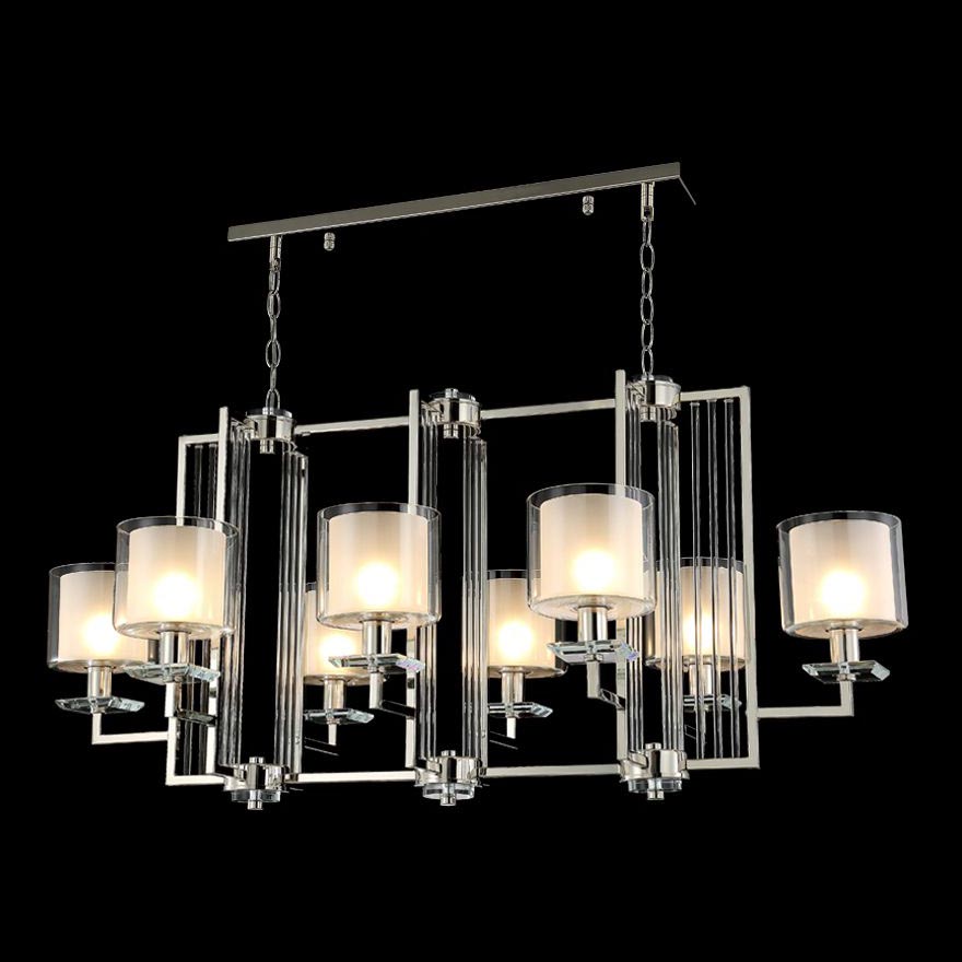 Подвесная люстра Crystal Lux Nicolas SP8 L1000 Nickel/White 4